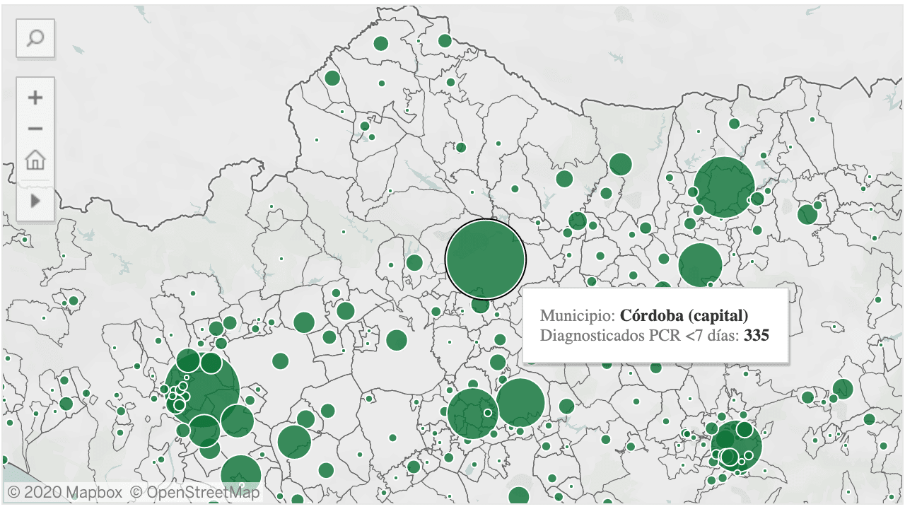 Datos COVID por municipios Andalucía